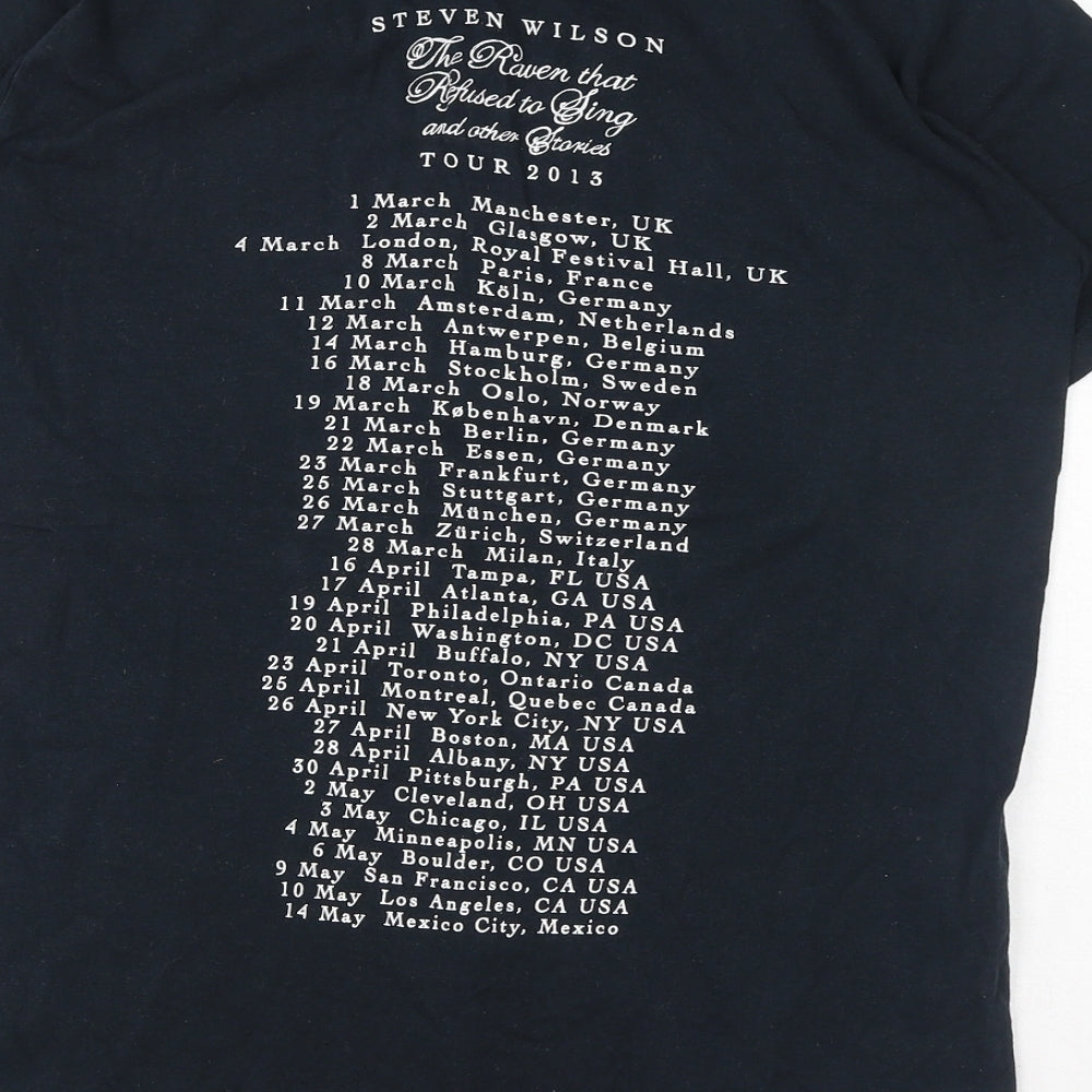 Womens UK Size S Gildan Black Basic T-Shirt