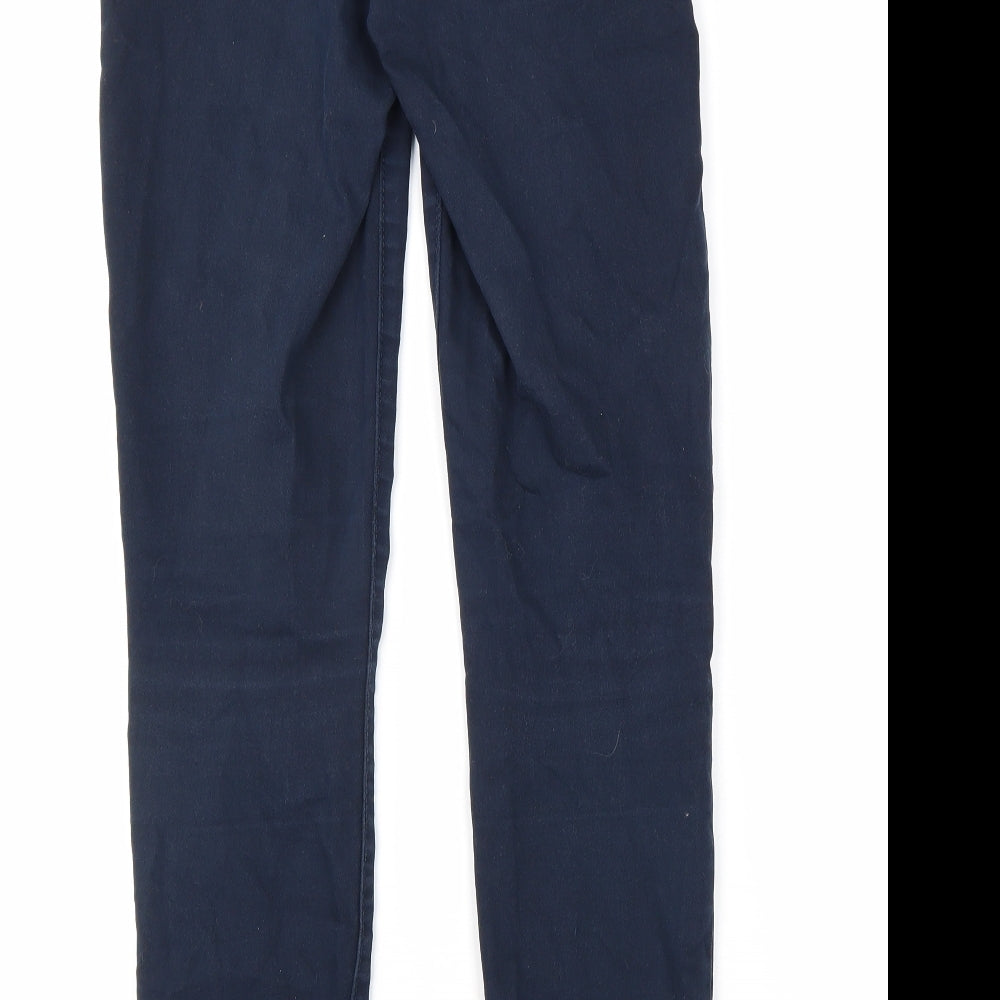 Mango Womens Blue Cotton Skinny Jeans Size 8 L29 in Regular Zip