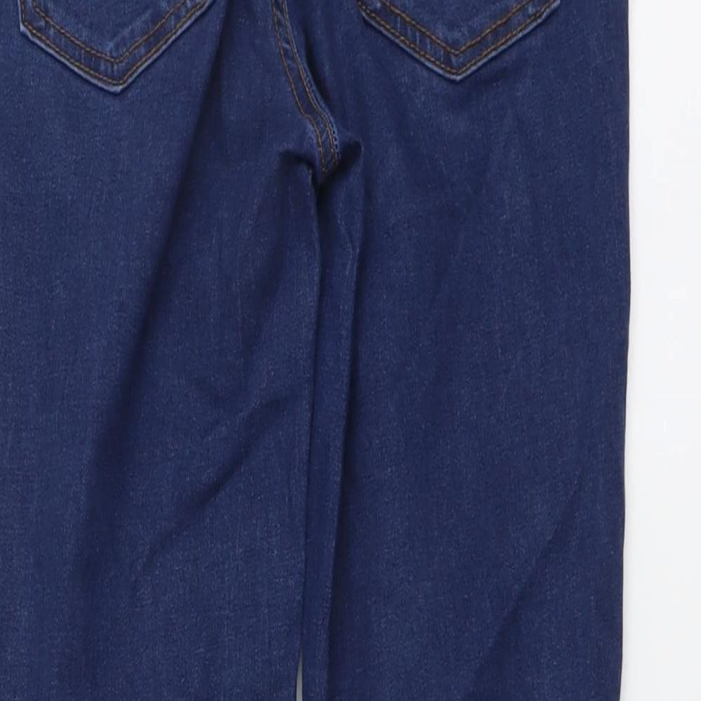 Denim & Co. Womens Blue Cotton Skinny Jeans Size 10 L26 in Regular Button