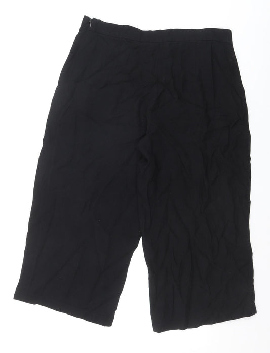 Womens UK Size 14 Et Vous Regular Fit Black Trousers