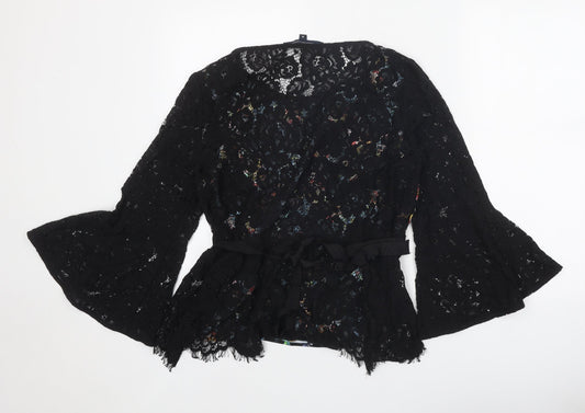 Womens UK Size M French Connection Black Basic Blouse