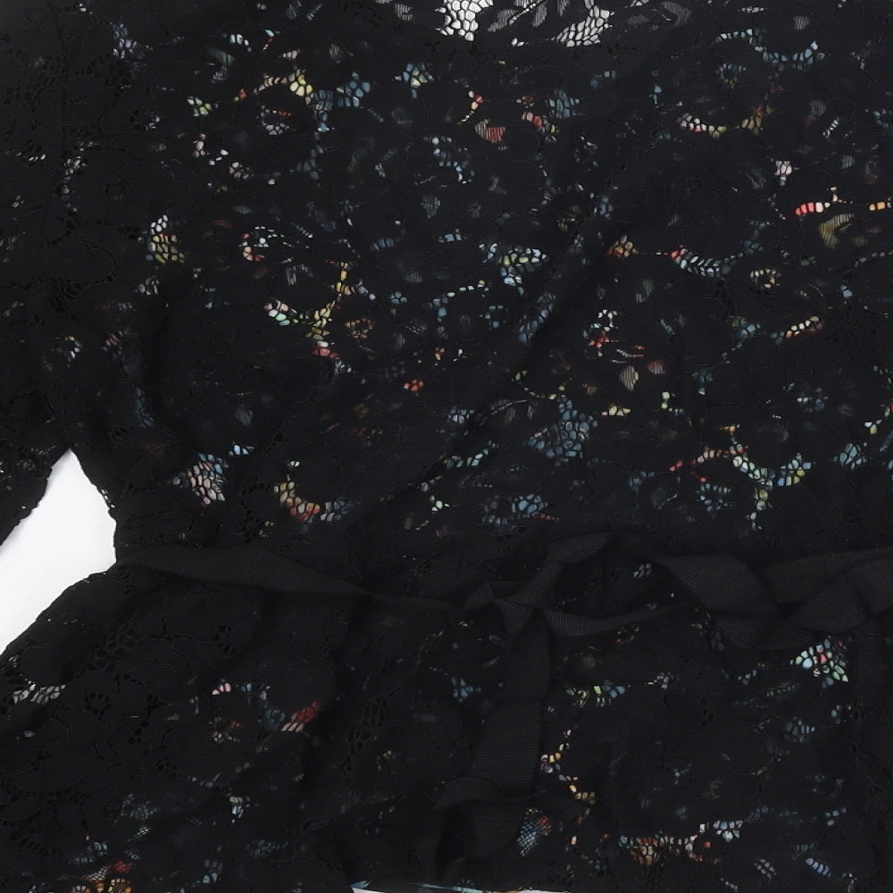 Womens UK Size M French Connection Black Basic Blouse
