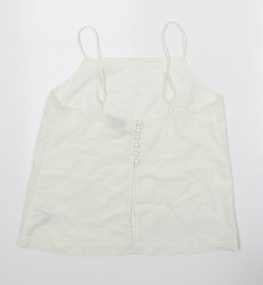 Womens UK Size 10 ASOS White Camisole Tank