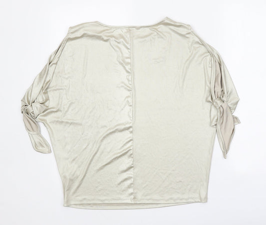 Womens UK Size 10 Preworn Gold Basic Blouse