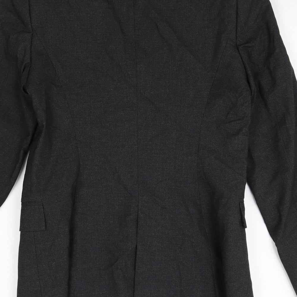 EVERYONE Womens Black Polyacrylate Fibre Jacket Blazer Size 10