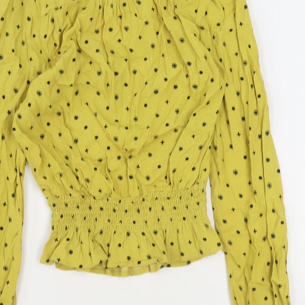 Womens UK Size 8 Marks and Spencer Yellow Basic Blouse
