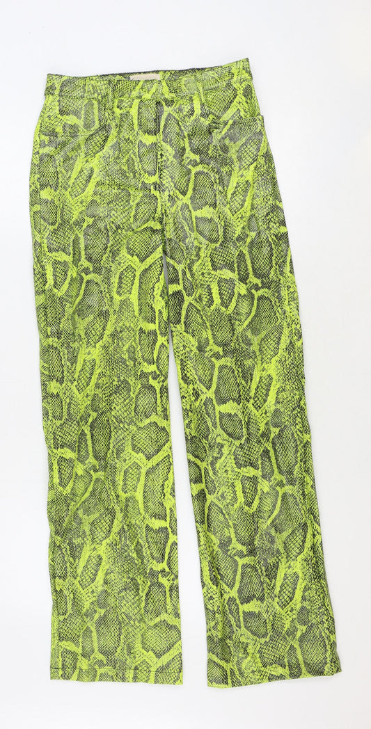 Womens UK Size 8 H&M Regular Fit Green Trousers