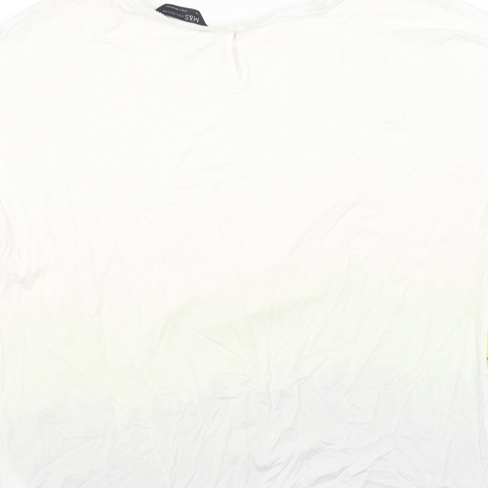 Womens UK Size 12 Marks and Spencer Multicoloured Basic T-Shirt