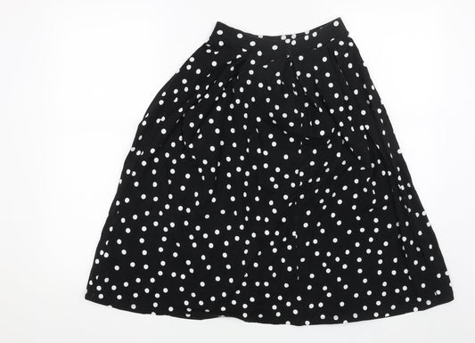 ASOS Womens Black Polka Dot Cotton Tulip Skirt Size 8