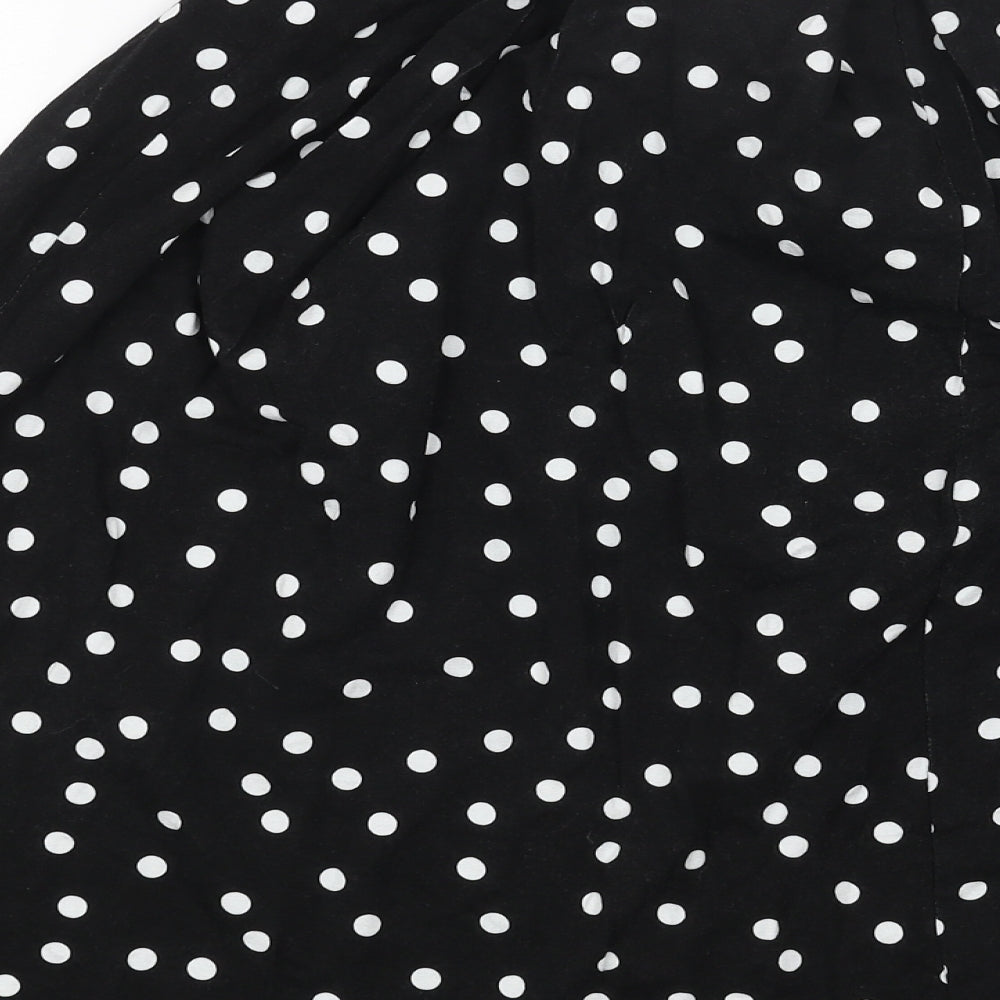 ASOS Womens Black Polka Dot Cotton Tulip Skirt Size 8