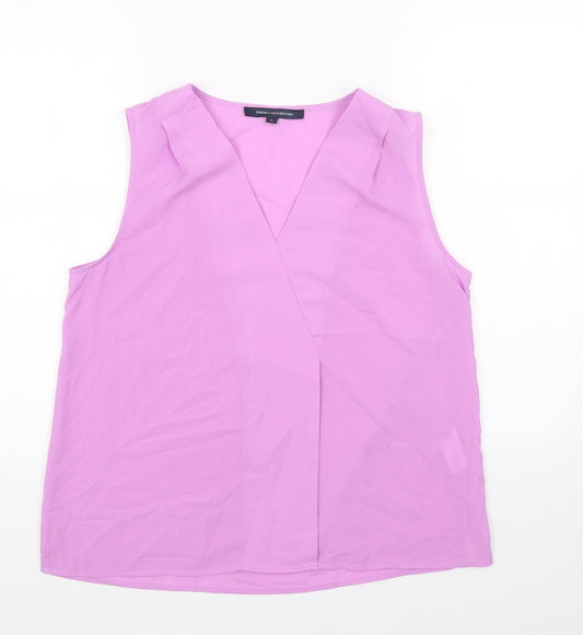 Womens UK Size L French Connection Purple Basic Blouse