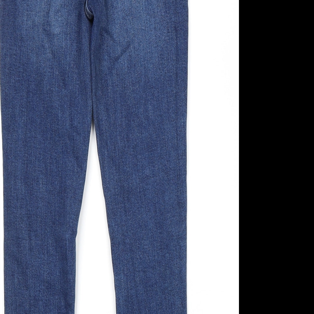 Urban Outfitters Womens Blue Cotton Skinny Jeans Size 28 in L30 in Regular Zip