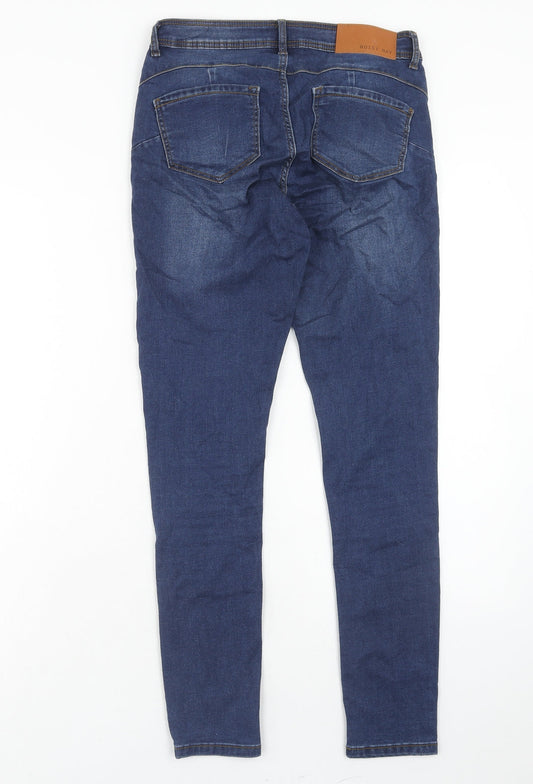 Noisy may Womens Blue Cotton Skinny Jeans Size 26 in L30 in Regular Zip