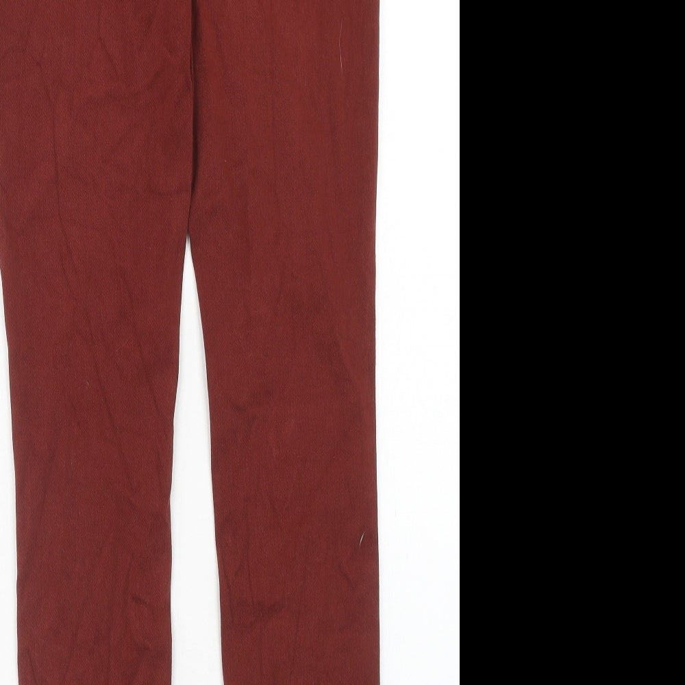 Uniqlo Womens Brown Cotton Skinny Jeans Size 28 in Regular Button