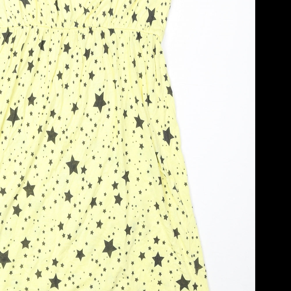 Womens UK Size L Only Yellow Basic Tank