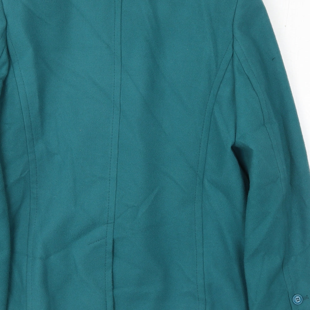 Womens UK Size 10 Marks and Spencer Green Pea Coat