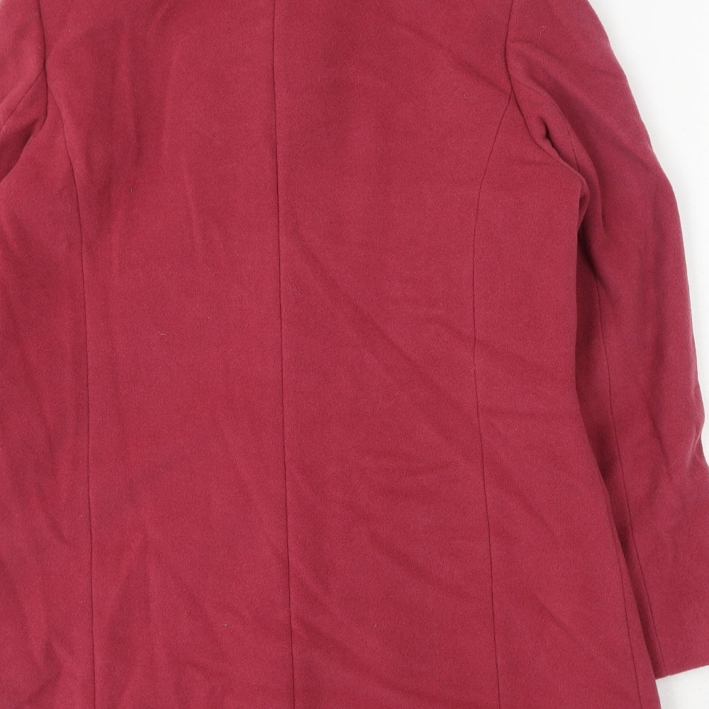 Alex & Co Womens Pink Pea Coat Coat Size 8 Button