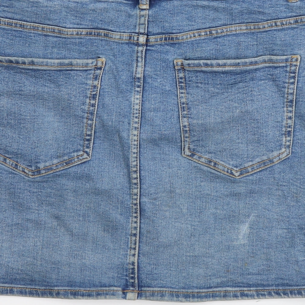 Womens UK Size L Zara Straight & Pencil Denim Skirt