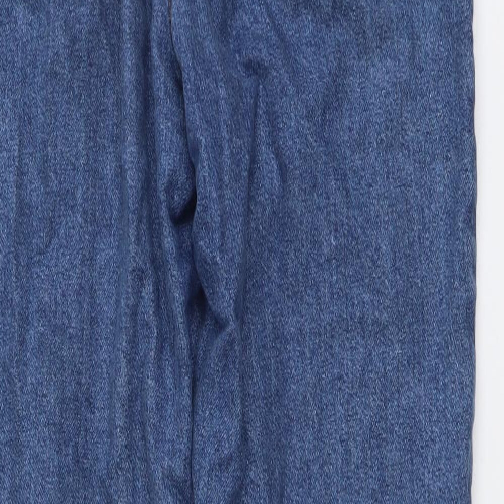 Denim & Co. Womens Blue Cotton Tapered Jeans Size 10 L27 in Regular Button