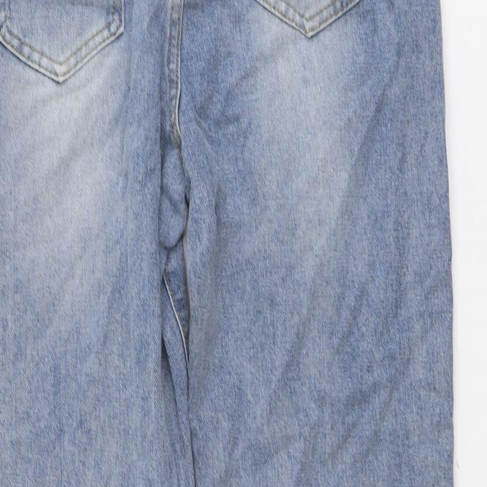 SheIn Womens Blue Cotton Mom Jeans Size M L28 in Regular Button