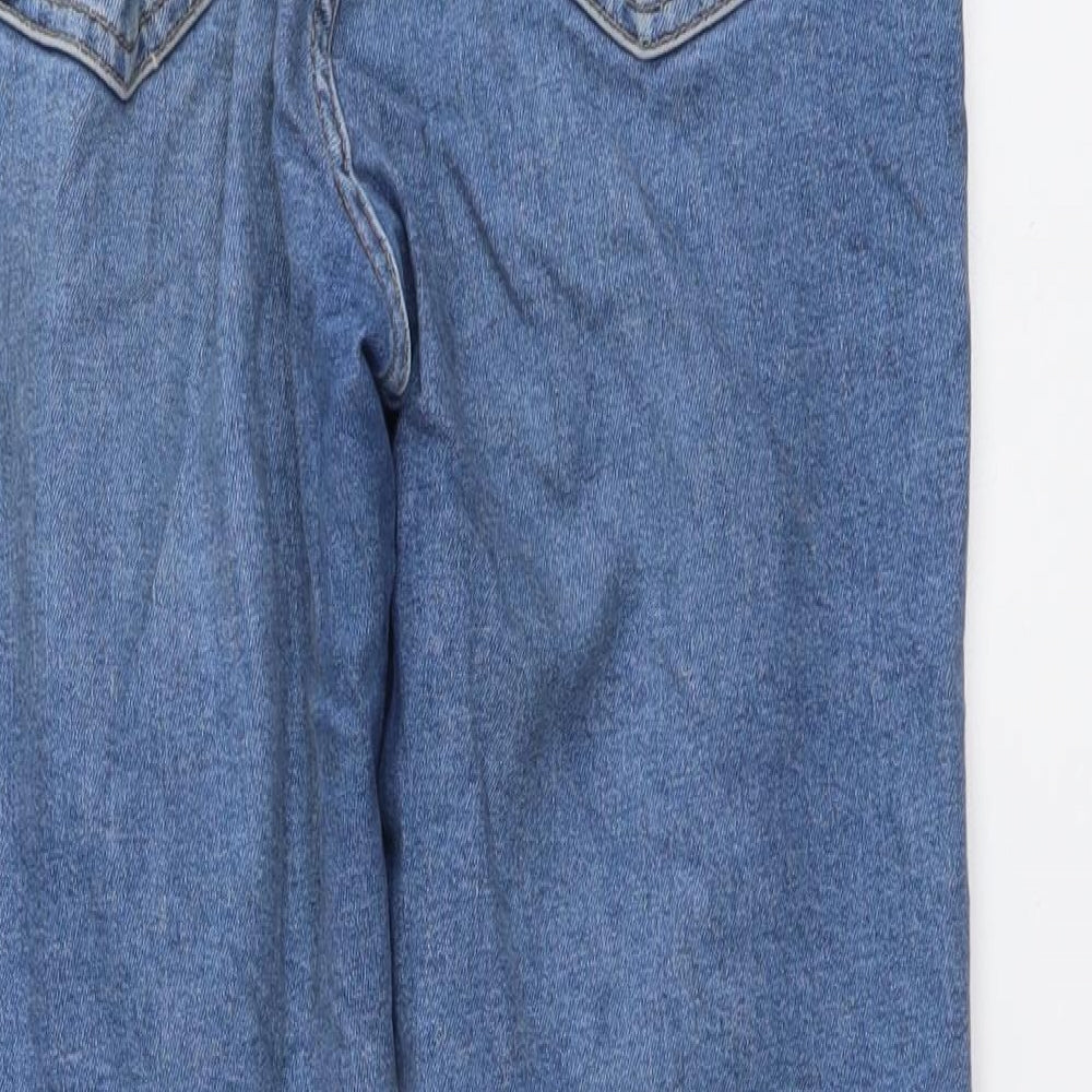 Topshop Womens Blue Cotton Skinny Jeans Size 30 in L25 in Regular Button