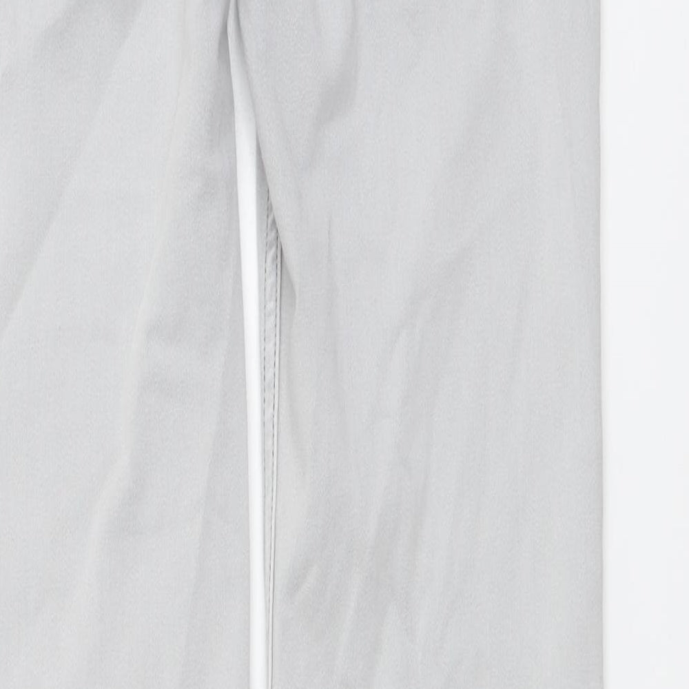 Per Una Womens Grey Cotton Straight Jeans Size 28 in L30 in Regular Button