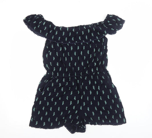 Womens UK Size M Oasis One-Piece Blue Playsuit