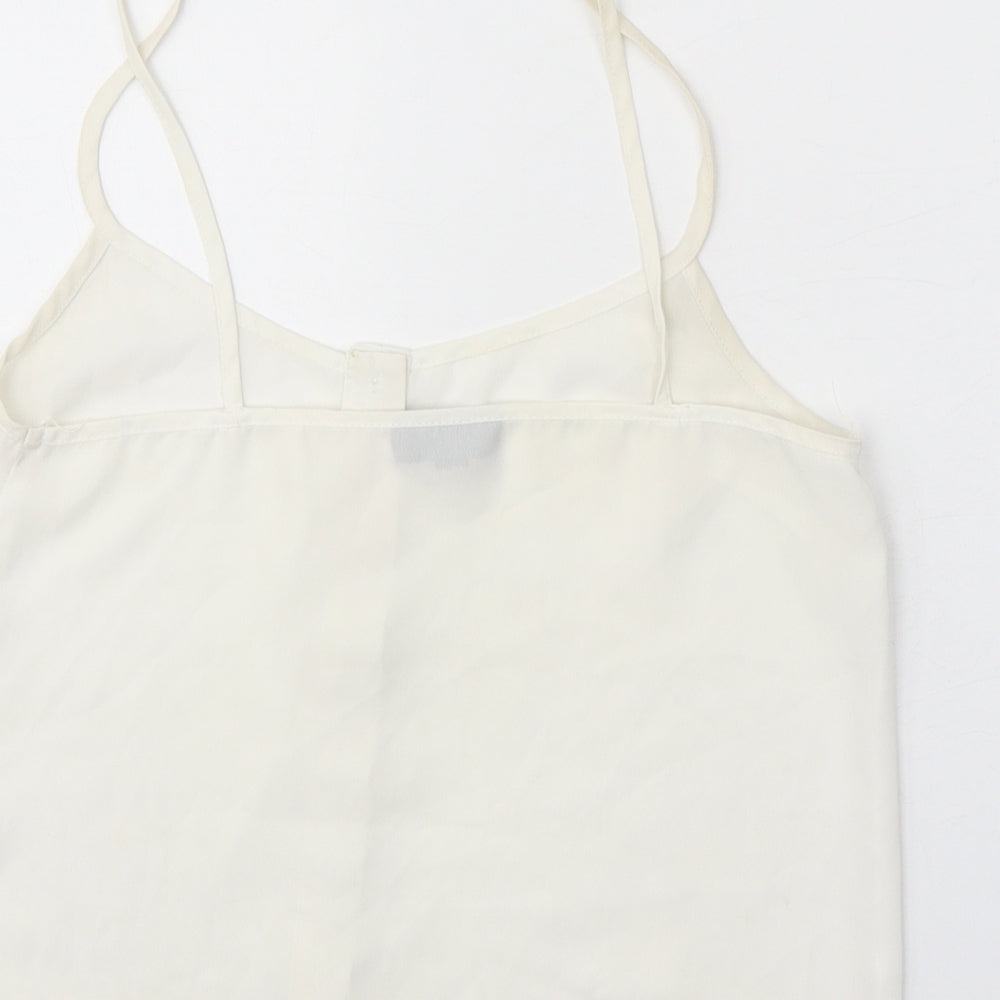 Womens UK Size 8 Topshop White Camisole Tank