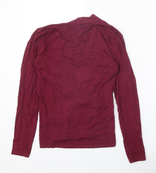 Womens UK Size XS Spirit Red Basic Blouse
