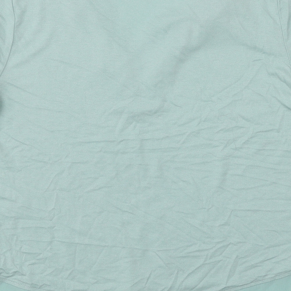 Womens UK Size 10 Marks and Spencer Green Basic T-Shirt