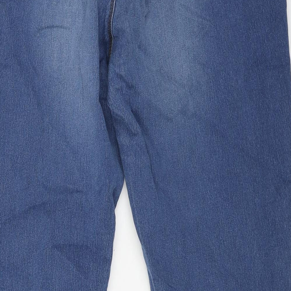 Womens UK Size 2XL Preworn Regular Fit Skinny Blue Jeans