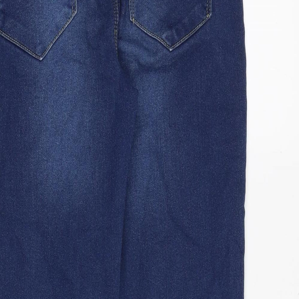 Denim & Co. Womens Blue Cotton Skinny Jeans Size 10 Regular Zip