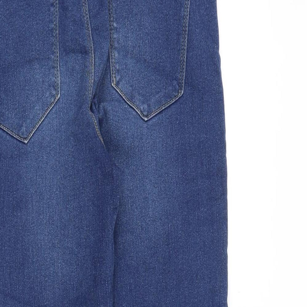 Denim & Co. Womens Blue Cotton Skinny Jeans Size 8 Slim Zip