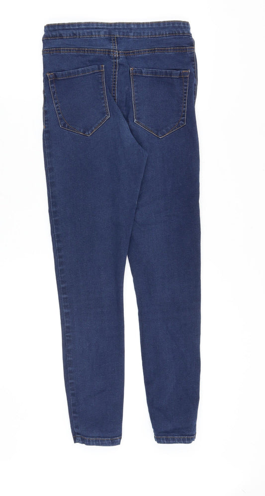 Denim & Co. Womens Blue Cotton Jegging Jeans Size 10 Slim Zip