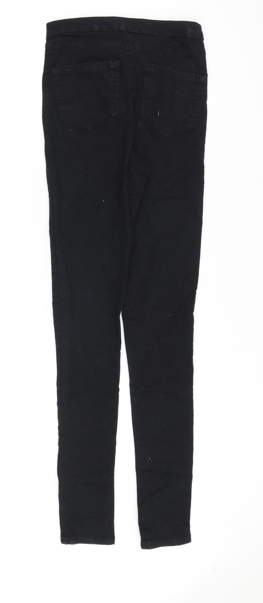 Denim & Co. Womens Black Cotton Skinny Jeans Size 10 Slim Zip
