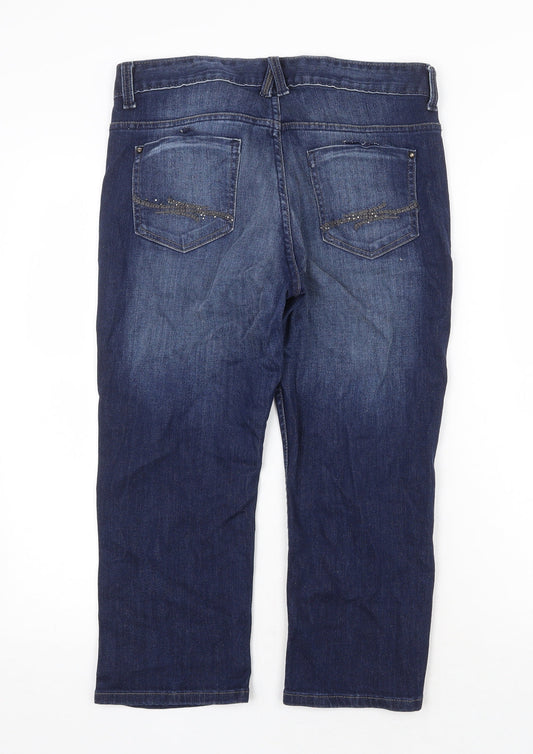 Womens UK Size 32 in Preworn Regular Fit Straight Blue Jeans
