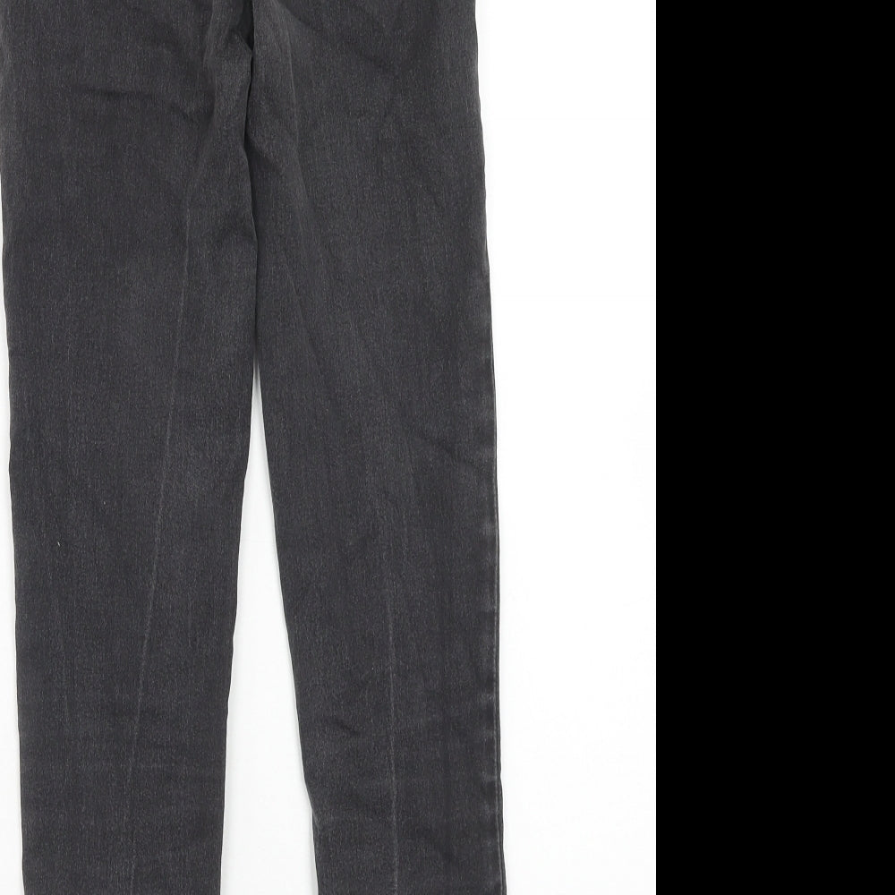 Monki Womens Black Cotton Skinny Jeans Size 25 in Slim Zip