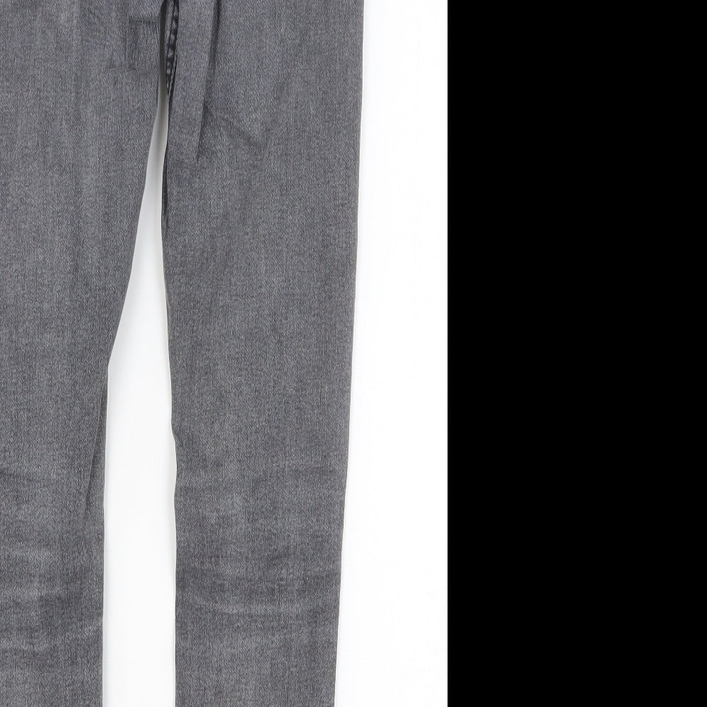 Womens UK Size 28 Preworn Relaxed Fit Skinny Grey Jeans