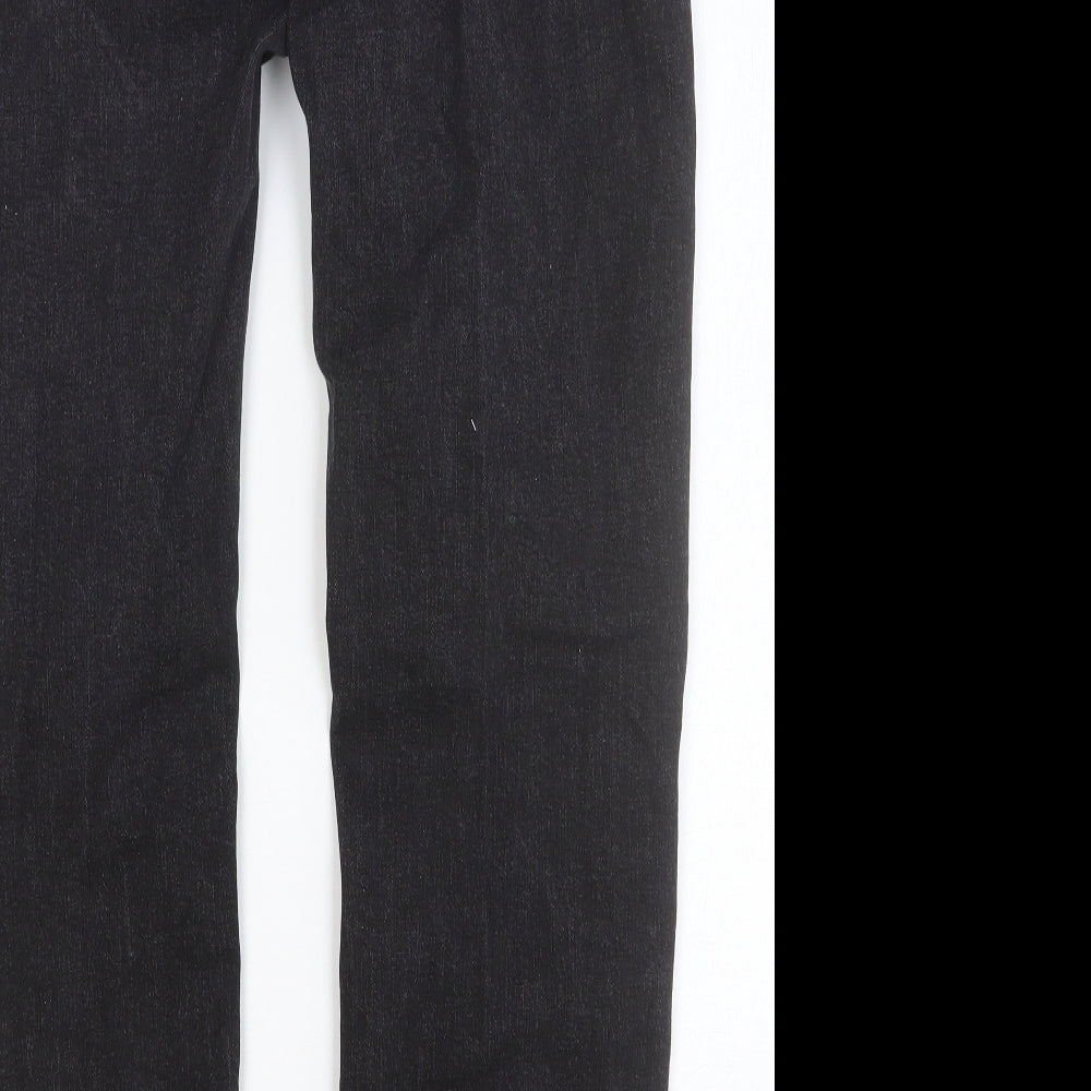 Mens UK Size 30 in Preworn Regular Fit Straight Black Jeans