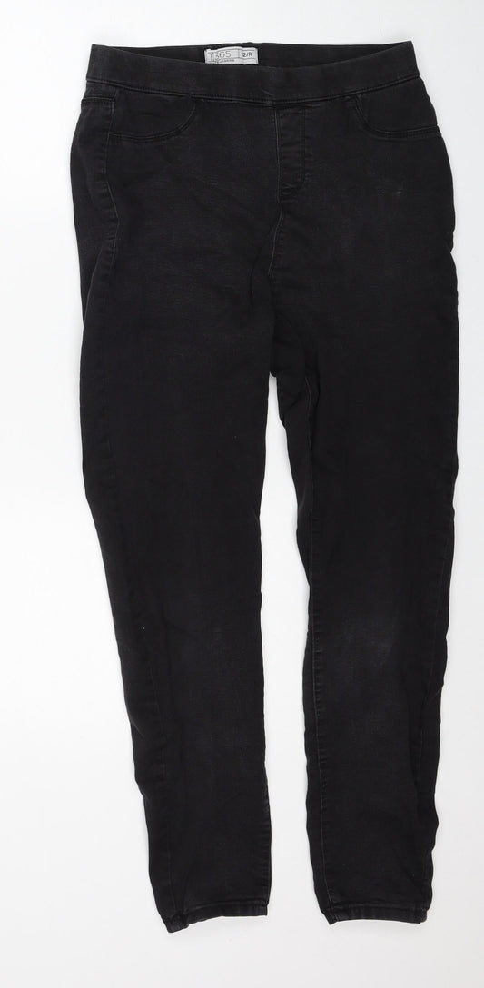 Womens UK Size 12 Denim 365 Regular Fit Jegging Black Jeans