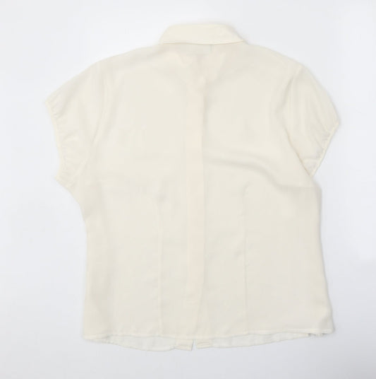 Womens UK Size 20 essence White Basic Button-Up