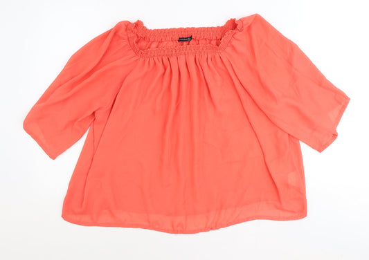 Womens UK Size 16 Atmosphere Red Basic Blouse