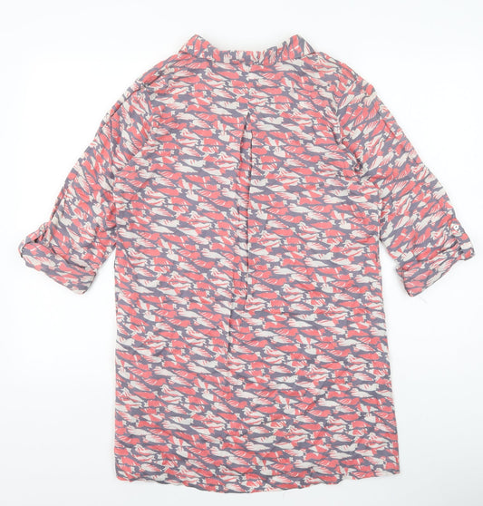 Womens UK Size 10 Preworn Pink Tunic Button-Up