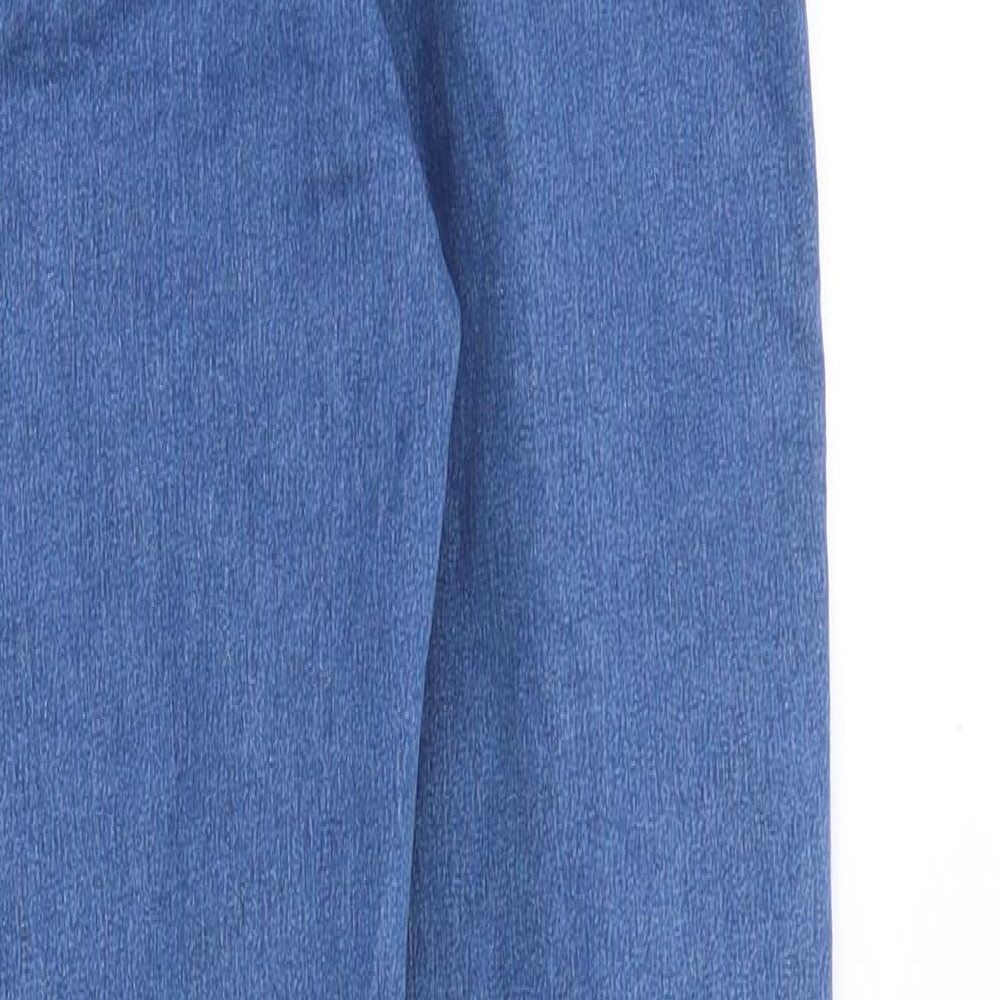 Topshop Womens Blue Cotton Skinny Jeans Size 26 in Slim Zip
