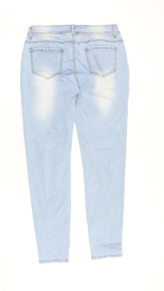 SheIn Womens Blue Cotton Skinny Jeans Size 30 in Slim Zip