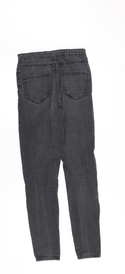 Denim & Co. Womens Black Cotton Skinny Jeans Size 10 Slim Zip