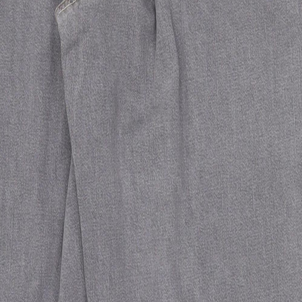 Jeffrey & Paula Womens Grey Cotton Straight Jeans Size 16 Regular