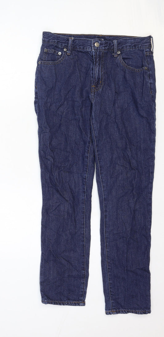 Gap Womens Blue Cotton Straight Jeans Size 26 in Regular Zip