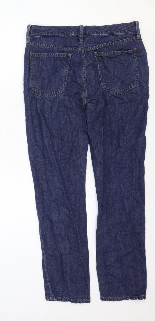 Gap Mens Blue Cotton Straight Jeans Size 26 in Regular Zip