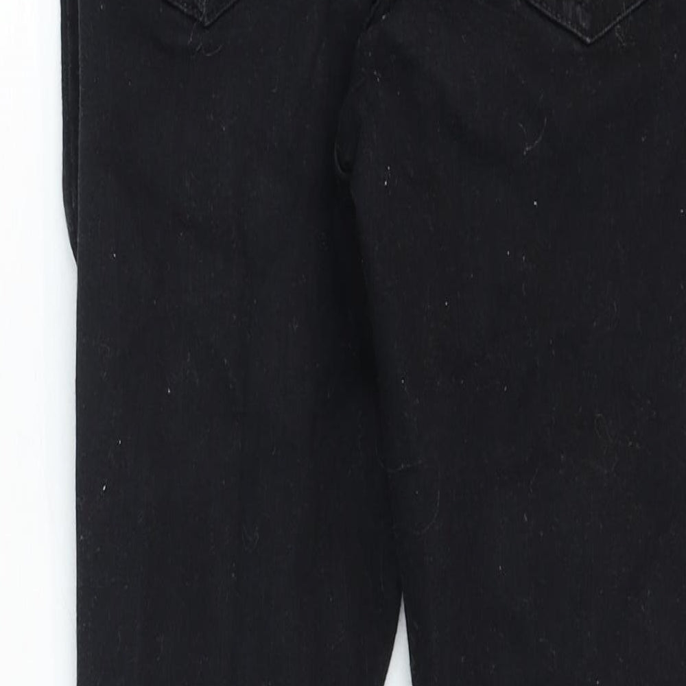New Look Womens Black Cotton Skinny Jeans Size 10 Regular Zip